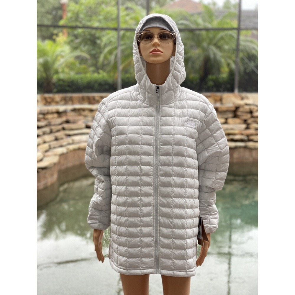 The North Face Eco Thermoball Hoodie Jacket XXL Gray Puffer Women's New Tags
